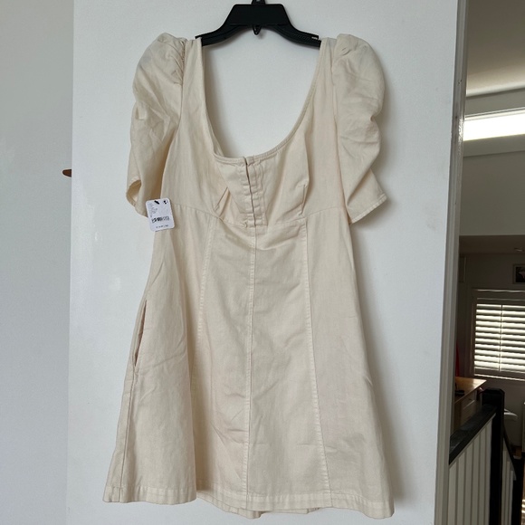 NWT FREE PEOPLE SIZE S Cheyenne Lightweight Denim Mini Dress - Picture 3 of 4